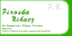 piroska mihucz business card